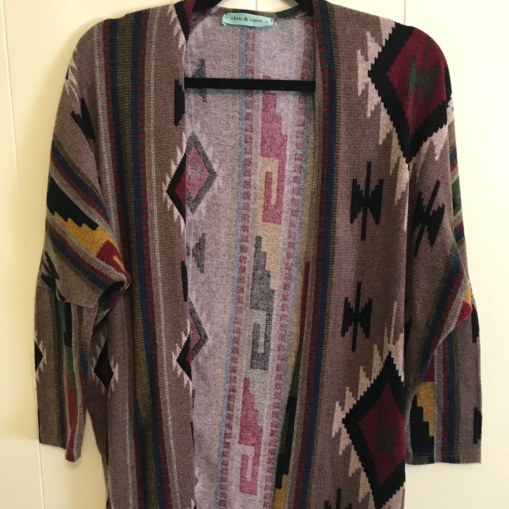 Aztec Print Cardigan